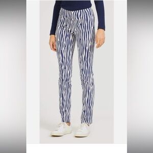 J. McLaughlin Blue and White Skinny Pants